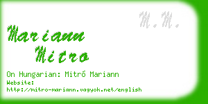 mariann mitro business card